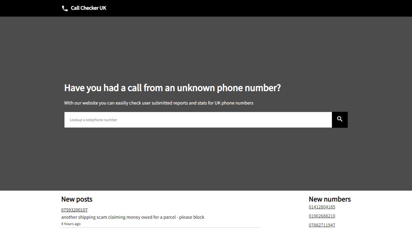 UK Phone Number Lookup - Call Checker UK